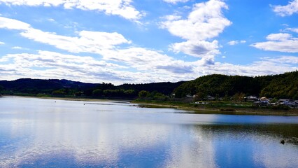 千葉県市原市の高滝湖の風景