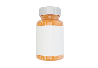 Vitamins packaging white label orange jar