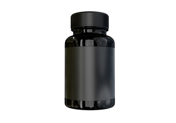 Vitamins packaging black label black jar