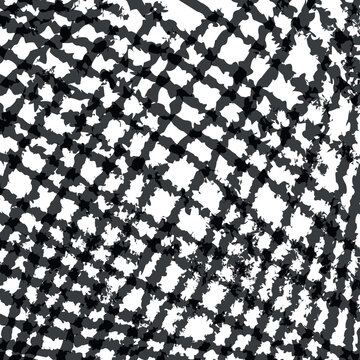 black and white fishing net with distorted lines
