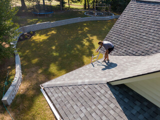 Residential Roof Inspection Drone Photos