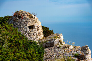 Fototapeta na wymiar Torre Penya Trek in Natural Park of Porto Conte - Sardinia - Italy