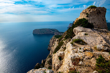 Torre Penya Trek in Natural Park of Porto Conte - Sardinia - Italy