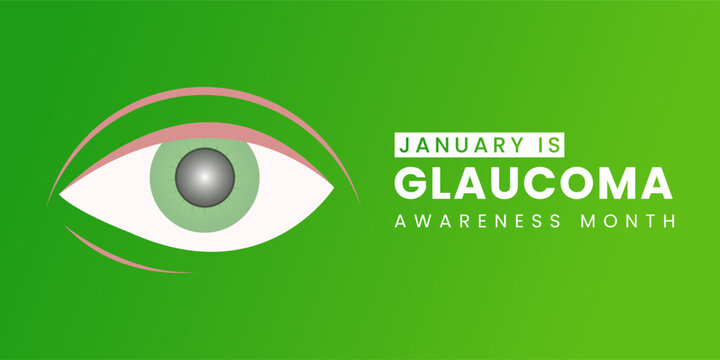 Vector illustration on the theme of National Glaucoma awareness month of January, national glaucoma banner, background. Vector Illustration