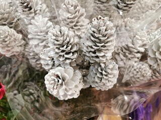 Christmas pinecones at the store