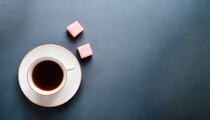 Pause café minimaliste avec espace de copie