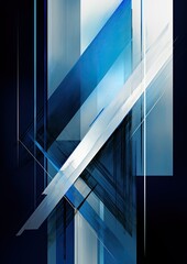 blue white silver abstract geometric presentation