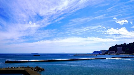 静岡県の熱海サンビーチの風景