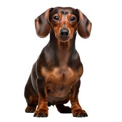 A full-body illustration of a dachshund dog, displayed on a transparent background for versatile use.