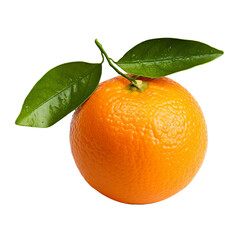 Vibrant tangerine fruit depicted in full, with a detailed, realistic texture on a transparent background, showcasing its fresh, citrus appeal.