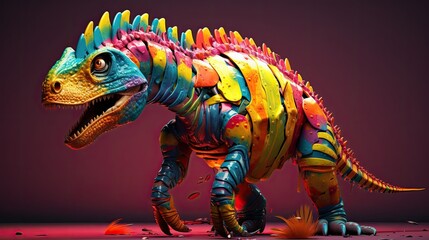 Dinosaur animals with colorful pictures