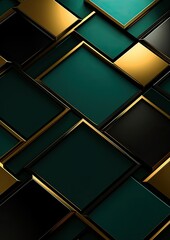 green black gold hexagon abstract geometric presentation