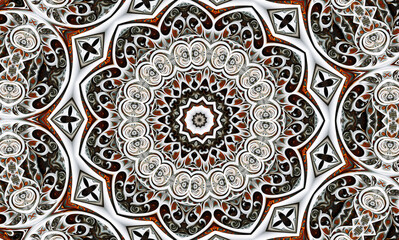 Abstract kaleidoscope background. Unique mandala design	