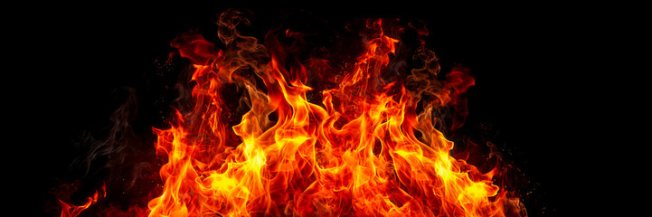 background of burning flames