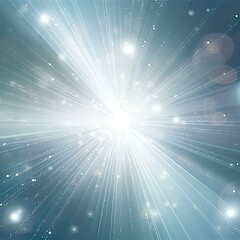 abstract light burst rays background, blue and white sparkles
