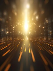 light year, Electric Light Tracks in High-Energy Motion, waves and speed, gold light