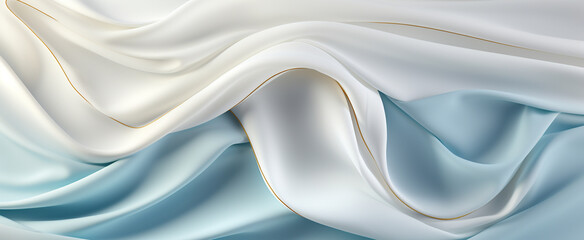 Abstract white luxury elegant background with waves with golden fine lines
