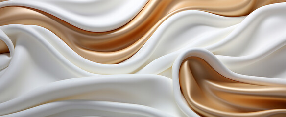 Abstract white luxury Liquid background with waves with golden fine lines