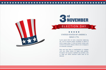 Election day banner layout design vector illustration