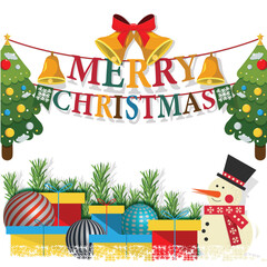 Naklejka premium christmas card with christmas tree