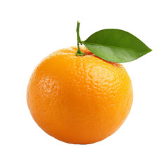 Tangerine fruit with a complete, unpeeled body displayed prominently, set against a transparent backdrop for clear visibility.