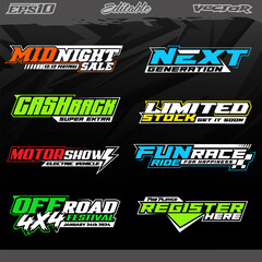 Racing sticker and number start designs