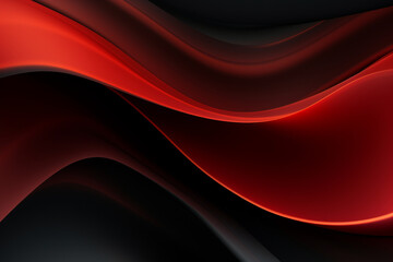 abstract black, red waves dance in a modern, soft luxury. A clean vector creates a delicate backdrop. This illustration exudes sophistication, perfect for design.