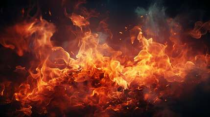 Fototapeta na wymiar Abstract blaze fire flame texture for banner background. AI generative