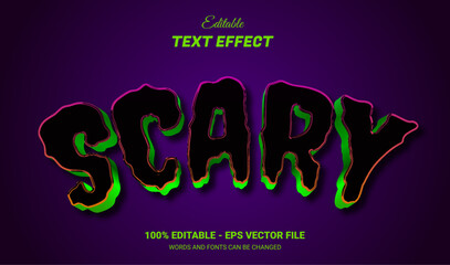 scary editable text effect - obrazy, fototapety, plakaty
