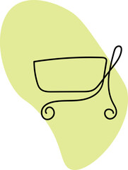 Shopping cart abstract illustration