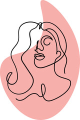Woman portrait abstract illustration