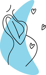 Woman pregnant abstract illustration