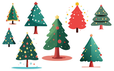 Obraz premium クリスマスツリーイラスト