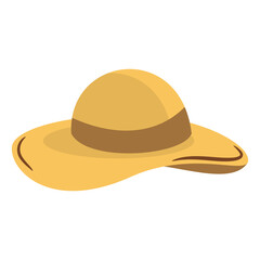 Beach hat vector illustration. Design element with summer theme.