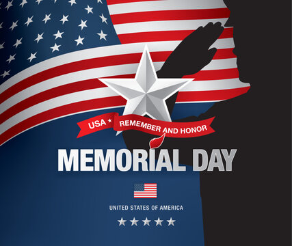 Memorial day banner design. Vector illustration