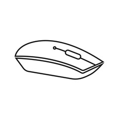 Computer mouse  line drawing on white isolated background. Vector illustration design

