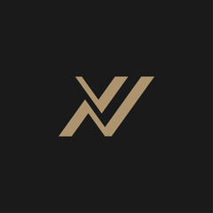Luxury Letter VN Logo Design
