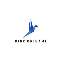 Creative Origami Bird Logo Design