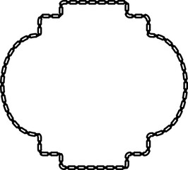 Square shape Chain round frame Chain let design texture decorative vintage frames silhouette black ornamental label frames banners vector retro badges elements symbols ornate ribbon borders isolated