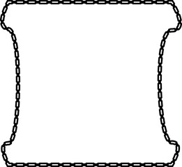 Square shape Chain round frame Chain let design texture decorative vintage frames silhouette black ornamental label frames banners vector retro badges elements symbols ornate ribbon borders isolated