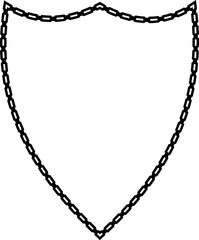 Square shape Chain round frame Chain let design texture decorative vintage frames silhouette black ornamental label frames banners vector retro badges elements symbols ornate ribbon borders isolated