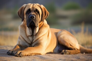 Obraz premium Spanish Mastiff Dog - Portraits of AKC Approved Canine Breeds