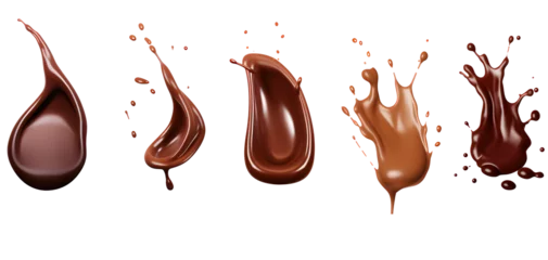 Foto op Canvas chocolate dripping set  © DELWAR
