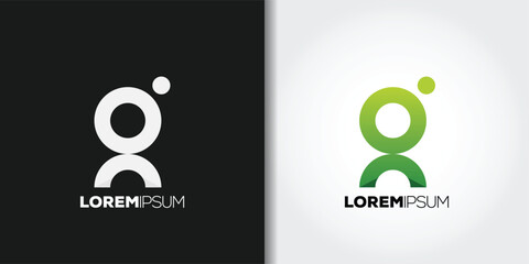 round letter g logo set