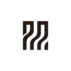 Modern and geometric letter PM logo template