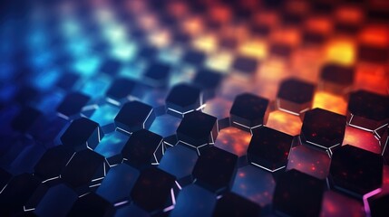 Obraz premium Colorful hexagonal abstract background
