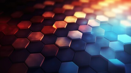 Colorful hexagonal abstract background