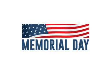 Memorial day banner design. Vector illustration