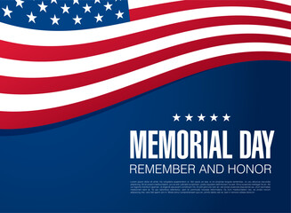 Memorial day banner design. Vector illustration