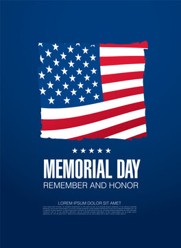 Memorial day banner design. Vector illustration